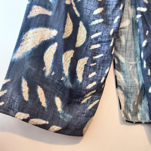 Soft Surroundings Womens Blue Velora Wrap Wide Leg Drapey Isle Style Pants 8 - Picture 5 of 11